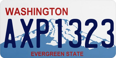 WA license plate AXP1323