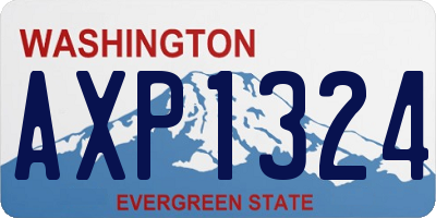 WA license plate AXP1324