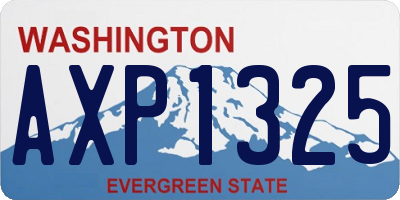 WA license plate AXP1325
