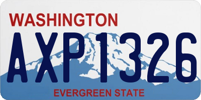 WA license plate AXP1326
