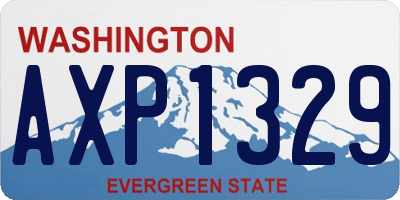 WA license plate AXP1329
