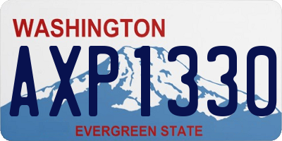 WA license plate AXP1330