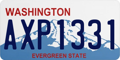 WA license plate AXP1331