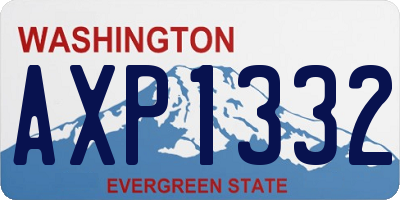 WA license plate AXP1332