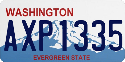 WA license plate AXP1335