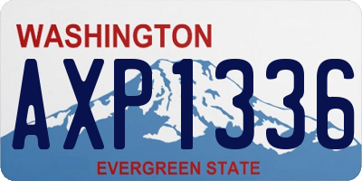 WA license plate AXP1336