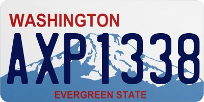WA license plate AXP1338