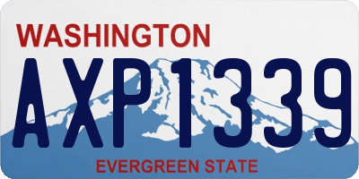 WA license plate AXP1339