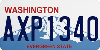 WA license plate AXP1340
