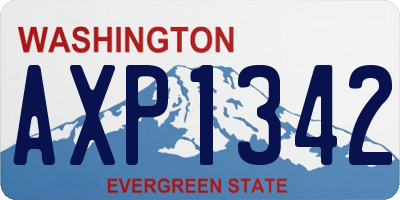WA license plate AXP1342