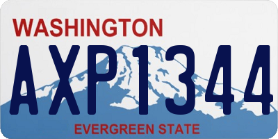 WA license plate AXP1344