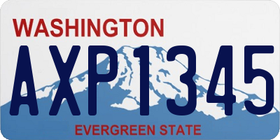WA license plate AXP1345
