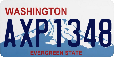 WA license plate AXP1348