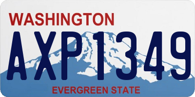 WA license plate AXP1349