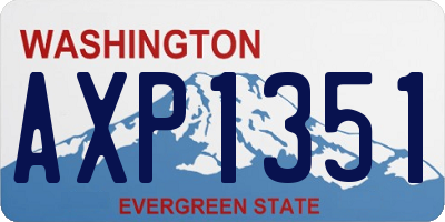 WA license plate AXP1351