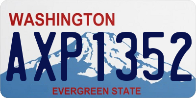 WA license plate AXP1352