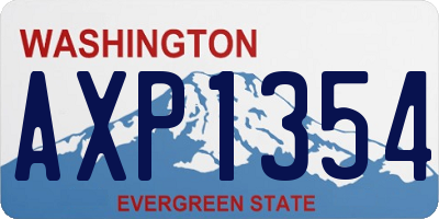 WA license plate AXP1354