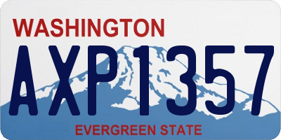 WA license plate AXP1357