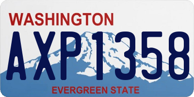 WA license plate AXP1358