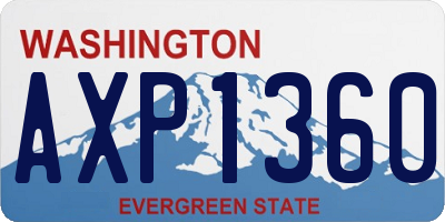 WA license plate AXP1360