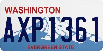 WA license plate AXP1361