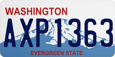 WA license plate AXP1363
