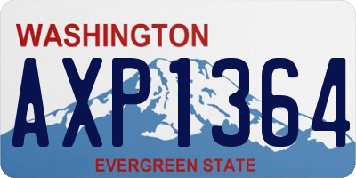WA license plate AXP1364