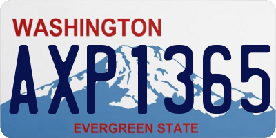 WA license plate AXP1365