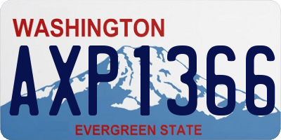 WA license plate AXP1366