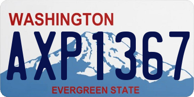 WA license plate AXP1367