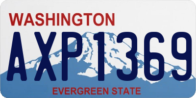 WA license plate AXP1369