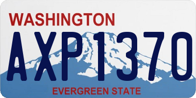 WA license plate AXP1370