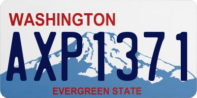 WA license plate AXP1371