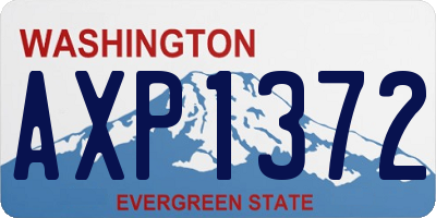 WA license plate AXP1372