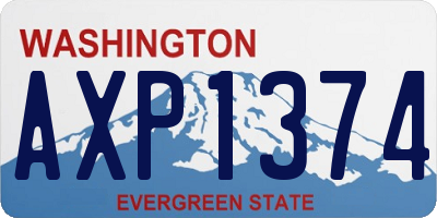 WA license plate AXP1374