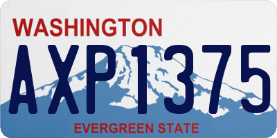 WA license plate AXP1375