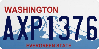 WA license plate AXP1376