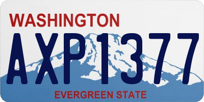 WA license plate AXP1377