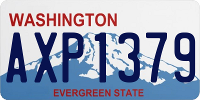 WA license plate AXP1379