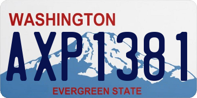 WA license plate AXP1381
