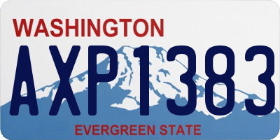 WA license plate AXP1383