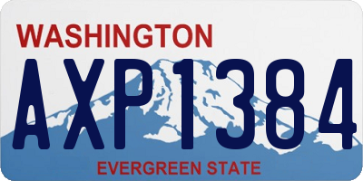 WA license plate AXP1384