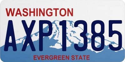 WA license plate AXP1385
