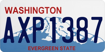 WA license plate AXP1387