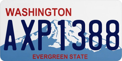 WA license plate AXP1388