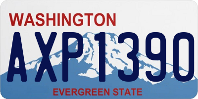 WA license plate AXP1390