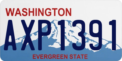 WA license plate AXP1391