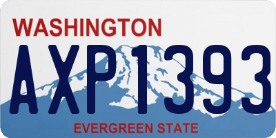WA license plate AXP1393