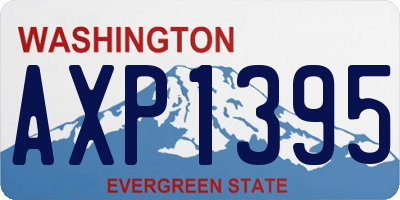 WA license plate AXP1395