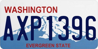 WA license plate AXP1396